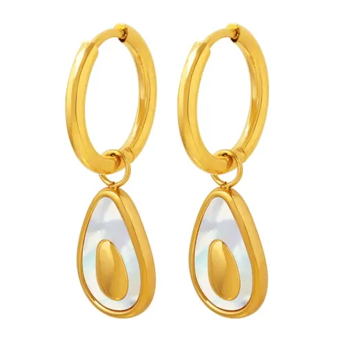 FXET281 Avocado shape color shell earrings ears earring