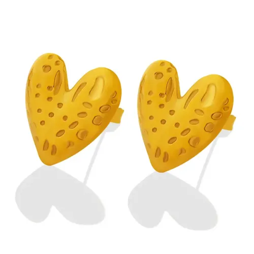 FXET666 Accessories cute heart earrings for women gold plated earrings