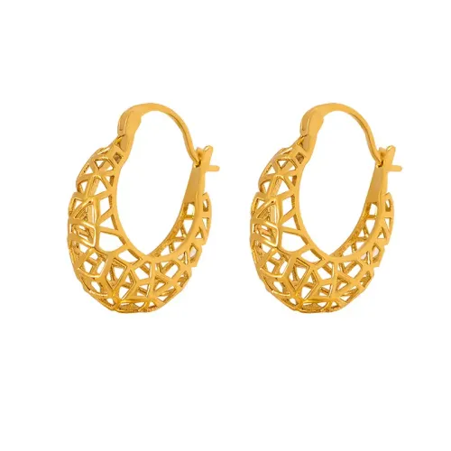 FXET327 Earrings irregular hollow circular earrings earring ear buckle earrings