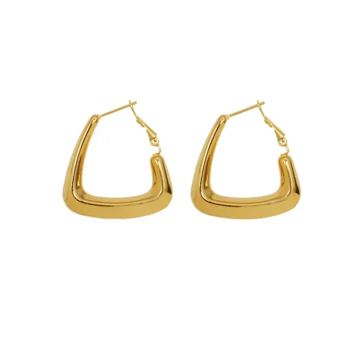 FXET730 Jewelry geometric triangle spring earrings 18k gold earrings