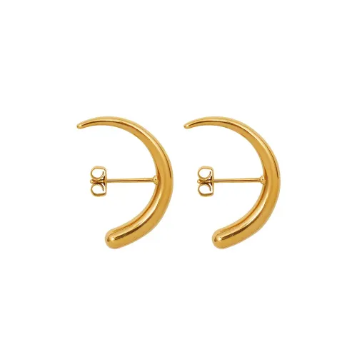 FXET372 Moon Crescent Multi -wearing Earrings 18K Golden Earrings Wholesale