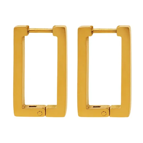 FXET103 Korean geometric rectangular box earrings material plating ear -plated ear buckle