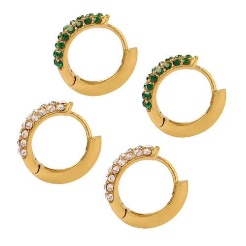 FXET34 Virorite ear buckle circular earrings placed 18K gold earrings earrings