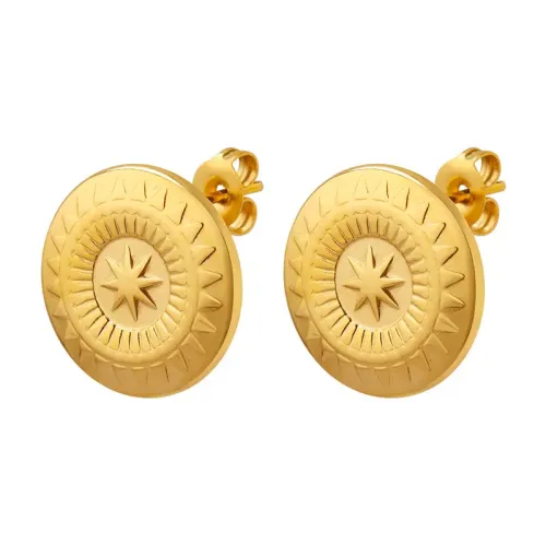FXET451 Star shield earrings 18K gold earrings