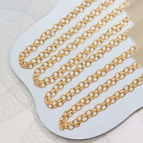 FXET692 Thick chain necklace and bracelet set 18K real gold plated jewelry set