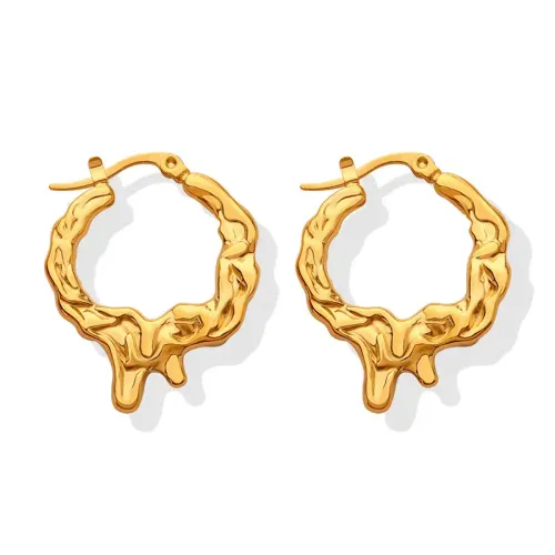 FXET240 Alien pressurized earrings geometric type irregular plating 18K gold ear buckle manufacturers