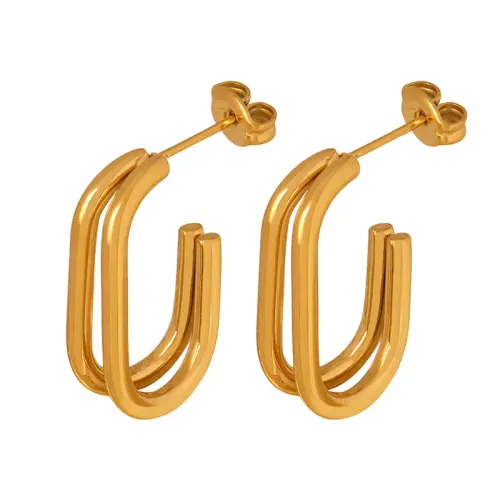 FXET144 Geometric frame earrings Female student earrings and ear accessories