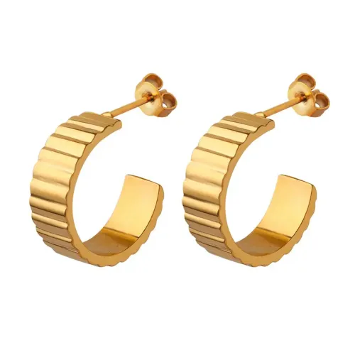 FXET156 Minimalist summer girl C -style earrings do not fade earrings