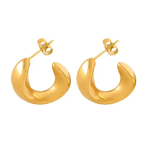FXET280 Spot earrings geometric alien C -shaped electroplating earrings