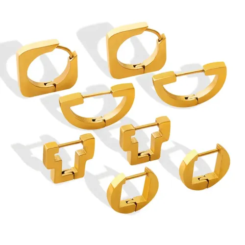 FXET673 Accessory Earrings Geometric 18K Gold Plated Earrings