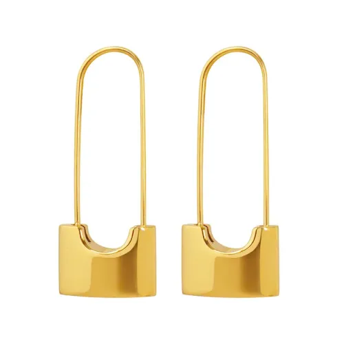 FXET140 Lock earrings street material earrings
