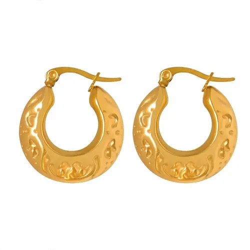FXET593 Irregular gold hoop earrings women's earrings earrings
