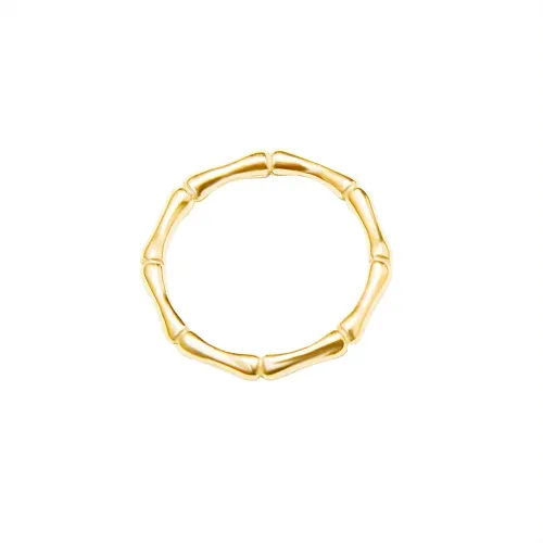 FXRT38 Chic Bamboo High Knot Ring for Women 18K Gold Plated Jewelry