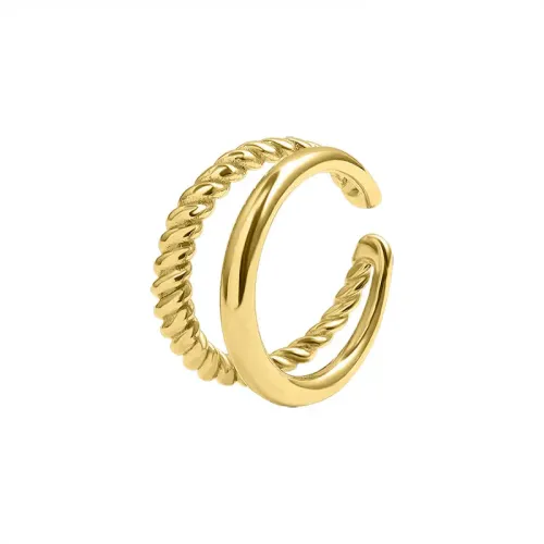 FXRT28 Minimalist Threaded Women's Ring Sleek Index Finger Jewelry Piece
