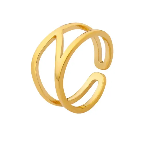 FXRT367 18K Real Gold Plated Hollow Open Index Finger Ring Chic Jewelry for Women