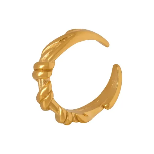 FXRT327 18K Gold Plated Adjustable Ring, Elegant Women's Open Style Jewelry