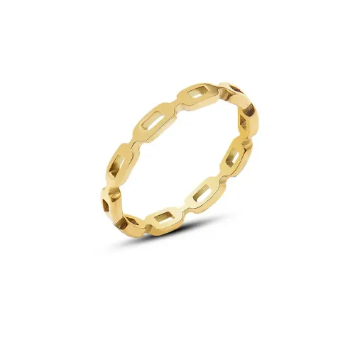 FXRT44 Elegant 18K Gold Hollow Index Finger Ring Sophisticated Jewelry for Women