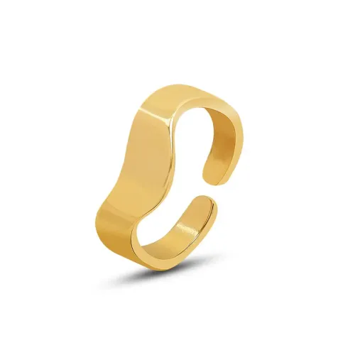 FXRT263 Chic Irregular Open Ring 18K Real Gold Plated Fashion Jewelry