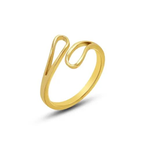 FXRT360 Chic Geometric Open Ring 18K Real Gold Plated Fashion Jewelry