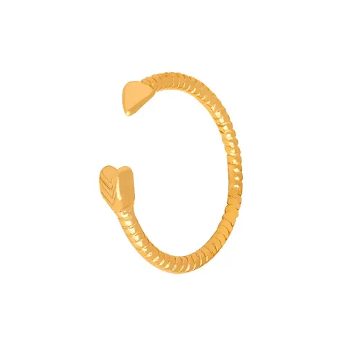 FXRT230 Boho Chic Textured Arrow Ring Geometric Gold Plated Band for Women