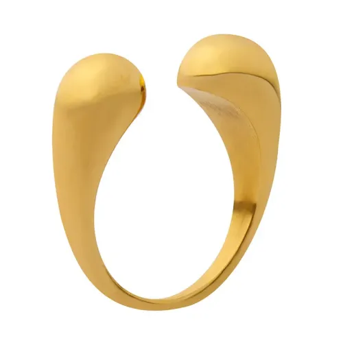 FXRT88 18K Gold Plated Geometric Open Ring Minimalist Index Finger Jewelry