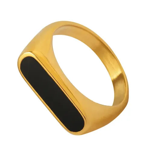 FXRT74 18K Gold Plated Geometric Acrylic Element Ring Trendy Jewelry Accessory