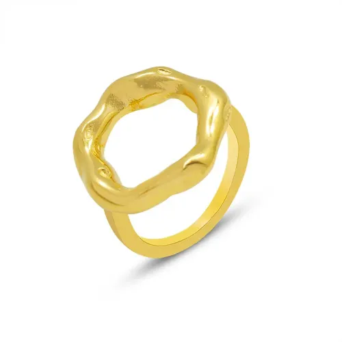 FXRT272 Exquisite Irregular Geometric Ring 18K Real Gold Plated Jewelry
