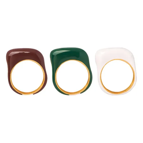 FXRT131 18K Gold Plated Cute Candy Color Ring, Sweet Girls' Open Index Finger Accessory