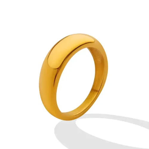 FXRT184 Unisex Glossy Plain Hoop Rings Sleek Fashion Accessories for Men & Women
