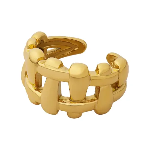 FXRT250 Elegant Gold Plated Open Fence Ring Non Adjustable Band Jewelry for Women