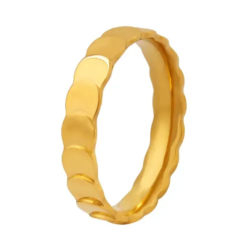 FXRT331 Unisex Gold Plated Rings, Matching Couple's Jewelry Set for Men and Women