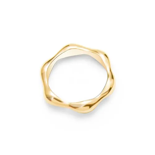 FXRT387 18K Gold Couple's Matching Rings Elegant Female Index Finger Jewelry