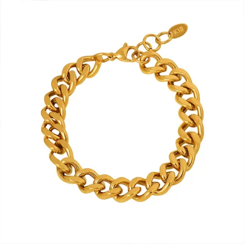 FXBT204 Elegant Women's Gold-Plated Chain Bracelet Chic Fashion Jewelry