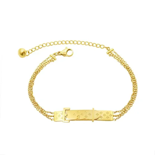 FXBT299 Elegant 18K Gold Plated Pattern Bracelet for Girls Fashion Jewelry
