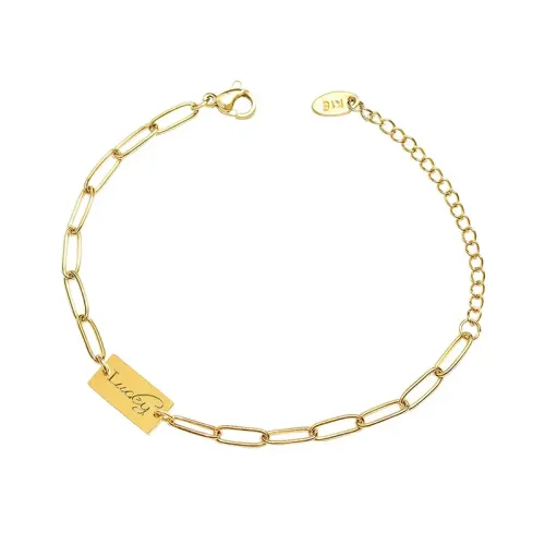 FXBT298 18K Gold Plated Qing Dynasty Inspired Lucky Square Brand Bracelet