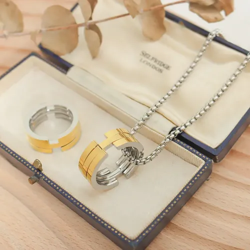 FXBT229 Hip Hop Bling Ring & Necklace Set 18K Real Gold Plated Fashion Jewelry