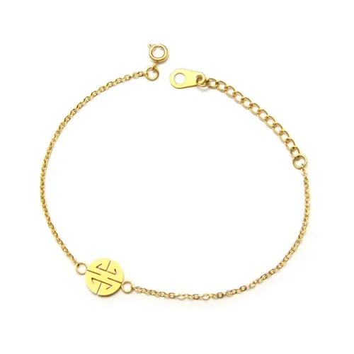 FXBT305 18K Gold-Plated Jewelry Set with Chinese Elements Earrings Necklace & Bracelet
