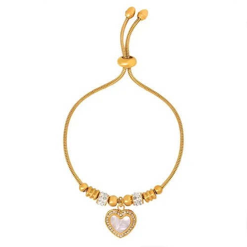 FXBT121 Bulk Women's 18K Gold Plated Eye Pendant Bracelets Pre-Owned Fashion Jewelry