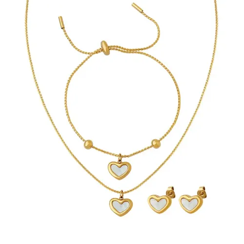 FXBT24 Sweetheart Shell Necklace Set Fairy-Inspired Couple Jewelry for Chinese Valentine's Day