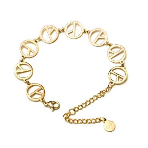 FXBT326 Gold-Plated Geometric Bracelet for Women Durable Non-Fading Jewelry