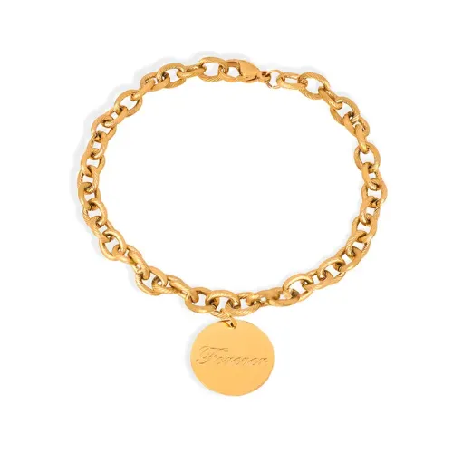 FXBT187 Women's Elegant Medal Pendant Bracelet Trendy Fashion Jewelry Accessory