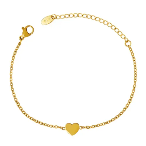 FXBT80 18K Gold Plated Non-Fade Hypoallergenic Small Love Bracelet for Women