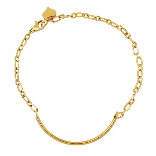 FXBT158 18K Gold-Plated Heart-Shaped Bracelet Elegant Love-Inspired Wristwear