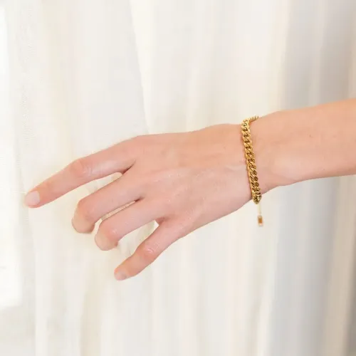 ZTBT267 18K Gold Plated Stainless Steel Miami Cuban Chain Bracelet for Women Elegant Jewelry