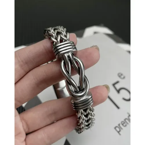 BTM202 Titanium steel thick double row chain magnetic buckle hip hop style stainless steel bracelet for men