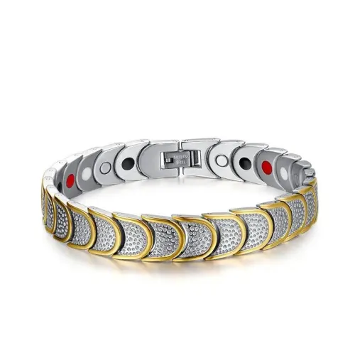 BTM537 Jewelry Magnetic Titanium Steel Gold Magnet Bracelet Men's Jewelry Bracelet