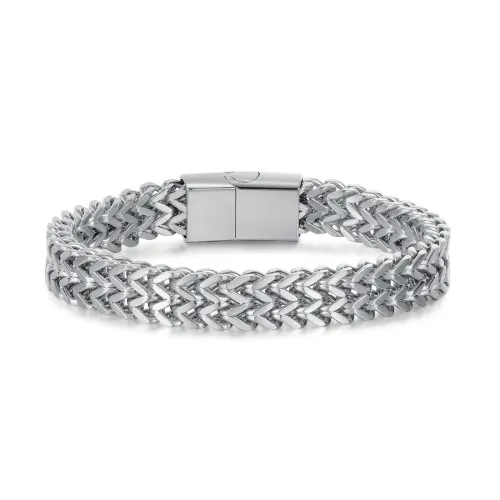 BTM248 Titanium Steel Double Row Chain Men's Stainless Steel Magnetic Bracelet