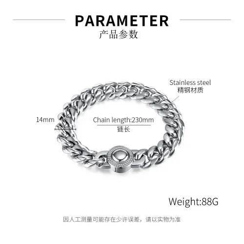 BTM145 Hip-hop stainless steel high-end titanium steel men's bracelet
