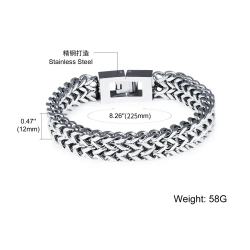 BTM342 Titanium steel men's bracelet Overlord chain square buckle jewelry jewelry consignment