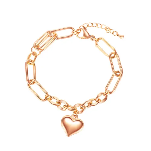 BTM254 Design love stainless steel peach heart titanium steel bracelet